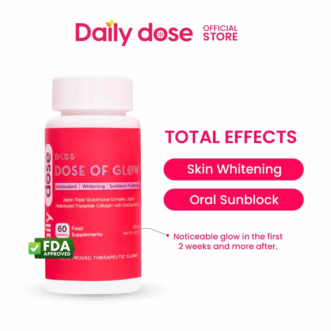 Daily Dose - Dose Of Glow Triple Glutathione Complex, Japan Hydrolyzed Collagen And Oral Sunblock Adult Adult - TikTok Shop Philippines Daily Dose - Dose Of Glow Triple Glutathione Complex, Japan Hydrolyzed Collagen And Oral Sunblock Adult Adult - TikTok Shop Philippines