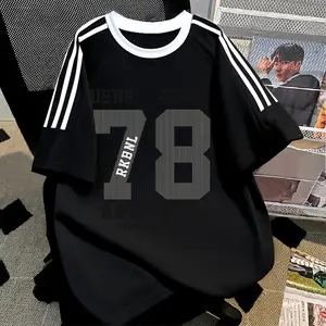 Kaos olahraga oversize pria | Katun 24s cotton combed | Dicetak dengan angka 78 | T-shirt distro remaja laki laki | Leher kru dan bahu raglan | Lengan pendek boxy vintage | Jersey boxy oversize | Gaya Amerika