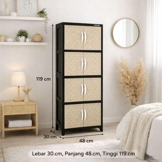 Tabitha Lemari Small Maestro Susun 4 Lemari Pakaian Susun Lemari Plastik Lemari Penyimpanan Serbaguna