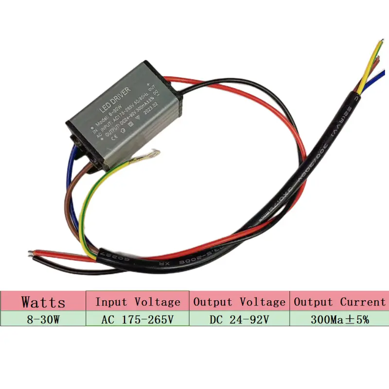 Bộ điều khiển LED không thấm nước, OIMG, Điện áp đơn, Nguồn điện, Có sẵn trong 8-30W, 50W, 100W, 150W, 200W, Công suất cao, AC175-265V, DC85-175V, Chống thấm nước IP66 8