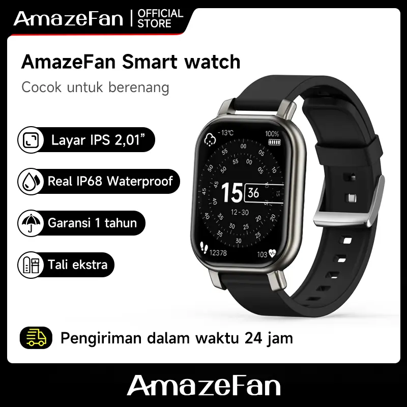 AMAZEFAN SMARTWATCH TERBARU 2024 X40 IP68 SMARTWATCH ANTI AIR JAM TANGAN UNTUK OLAHRAGA JAM TANGAN UNTUK BERENANG SMARTWATCH WATERPROOF