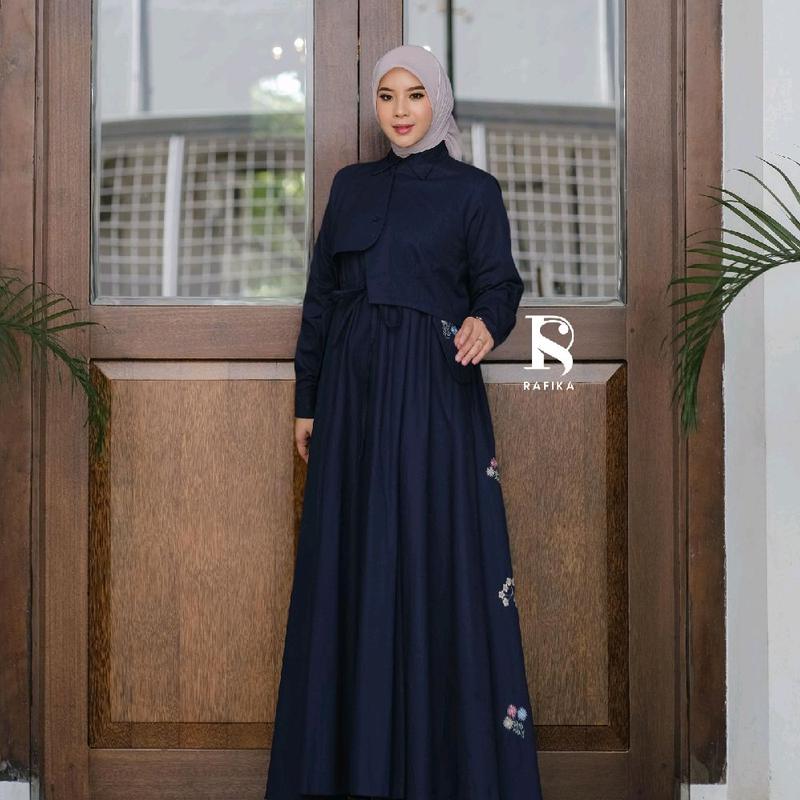GAMIS DRESS TERBARU HABIBA MIDIDRESS PREMIUM ORI BY RAFIKA 6