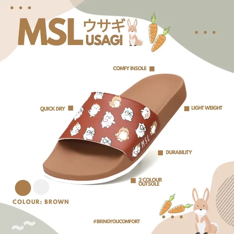 SANDAL WANITA KIDS SLIDE DENGAN ANTI SLIP MSL USAGI 5