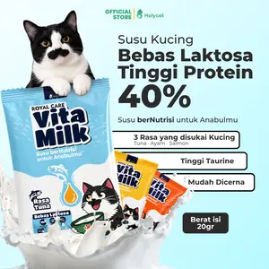 [PROMO LAUNCHING] Holycatlabs VitaMilk Susu Kucing Bebas Laktosa | Tinggi Protein & Taurine | Nutrisi Kitten & Adult Cat