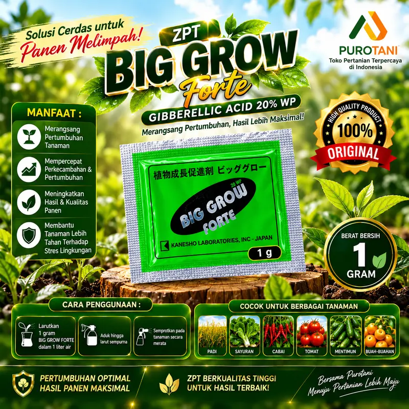 ZPT GA3 Jepang Big Grow Forte Gibberellic Acid 20 WP