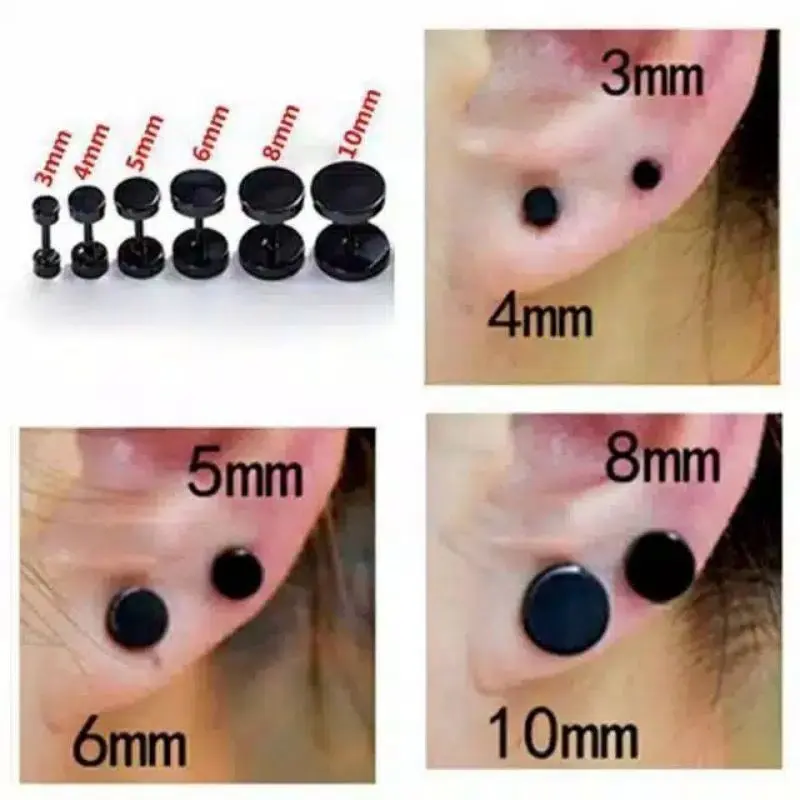 COD -   anting pria / anting barbel / anting roda / anting tindik pria / anting titanium Earrings 0