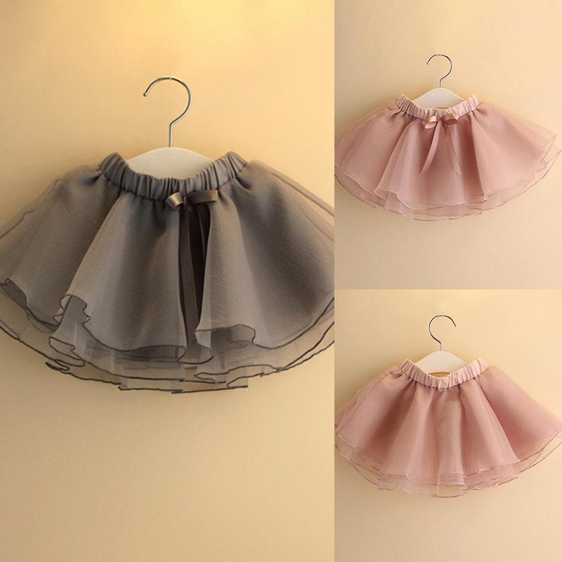 Product Introduction of Summer Casual Fashion Girls Bow-Knot Solid Color Mesh Tutu Dance Skirt Children\'s Clothing 43