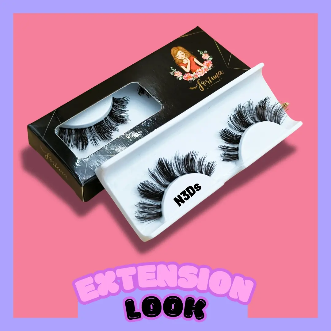 Bulu Mata Palsu 3 Dimensi Pendek dan Tebal Look Extension Kode N3ds