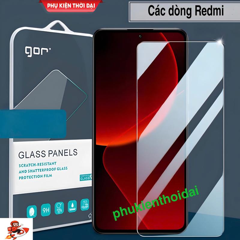 Cường lực Gor cho Redmi Note 12 Turbo / Turbo 3 / Turbo 4 / 4 Pro / Poco F5 / F6 / F7 / X7 Pro trong suốt trơn mượt chất kính đẹp