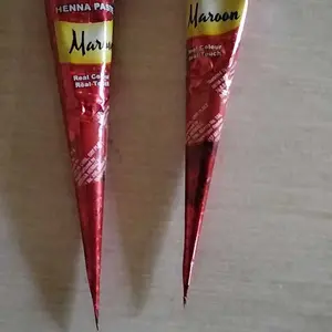 NEHA Henna Paste Warna Merah Maroon Cherry Coklat Gelap Hitam Real Colour Real Touch