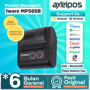 Mini Printer Bluetooth Thermal Kasir 58mm Iware MP58SB