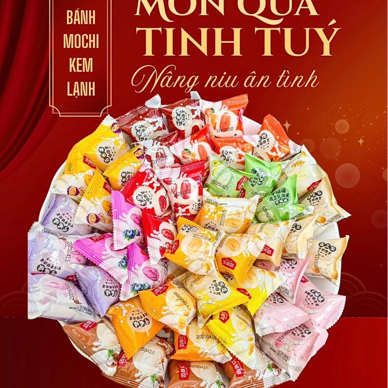  1kg Bánh Mochi Kem Lạnh Có 13 Vị: Đậu Nành Bơ Xoài Đào Khoai Môn Sầu Riêng Socola Chuối Cam  Việt Quất Chanh Dây  NGÀY IN TRÊN BÁNH LÀ NGÀY SẢN XUẤT-HSD: 180 NGÀY  Food Ăn Vặt Thức Ăn Cake live bánh trung thu 