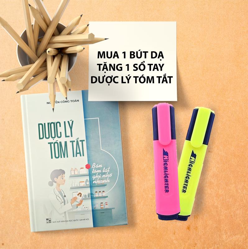 ZBRU bút đánh dấu highlight màu ngẫu nhiên tặng sổ ghi tóm tắt dược lý cho sinh viên xuất xứ Việt Nam