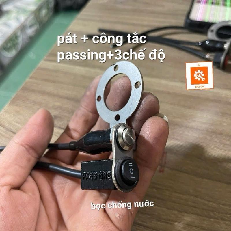 Pát Gắn công tắc pasing 12mm đèn trợ sáng bi mini L4x Phụ Kiện xe máy gắn lọt tay cầm phụ tùng xe máy