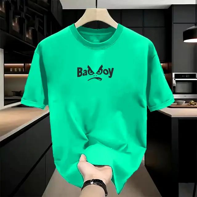 Baju Kaos Distro Lengan Pendek Bad boy Hitam Bahan Katun Combed 30s Pria Dan Wanita Dewasa 4