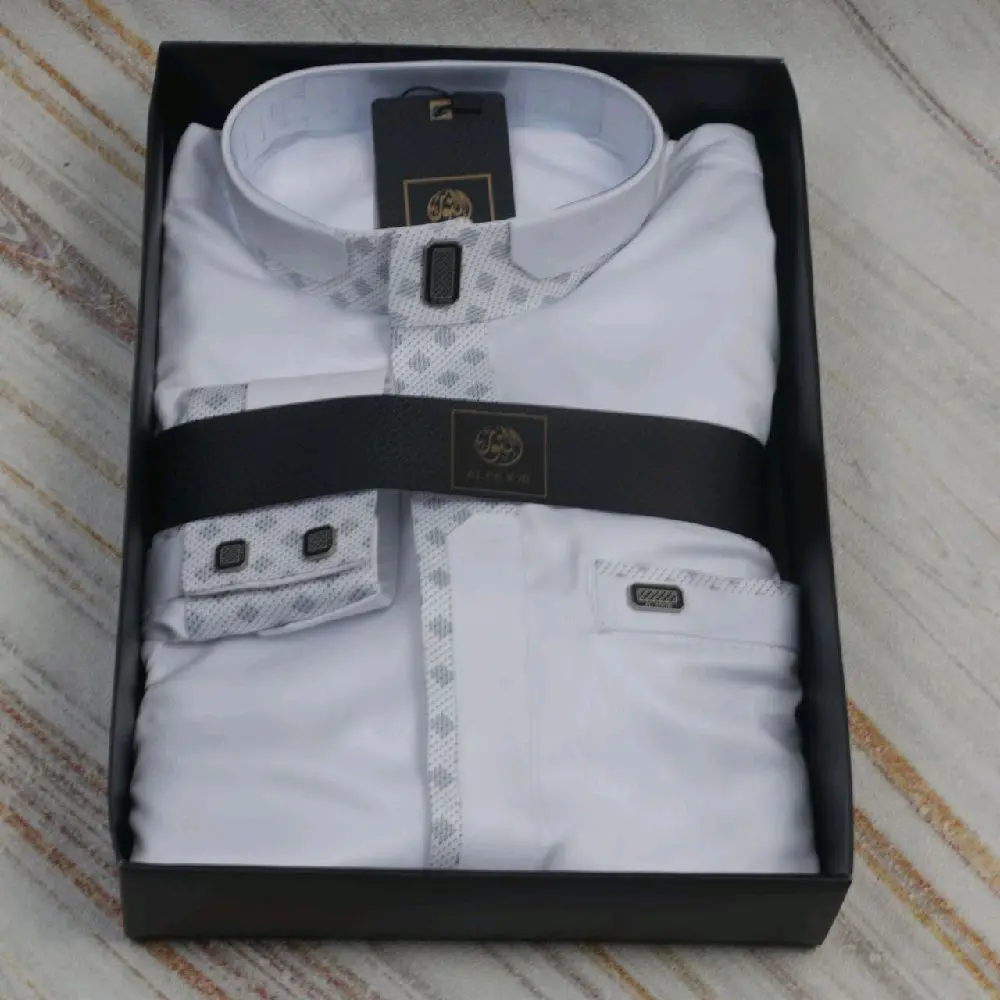 Jubah Al Noor  Dewasa Model BASYIR Putih BOX