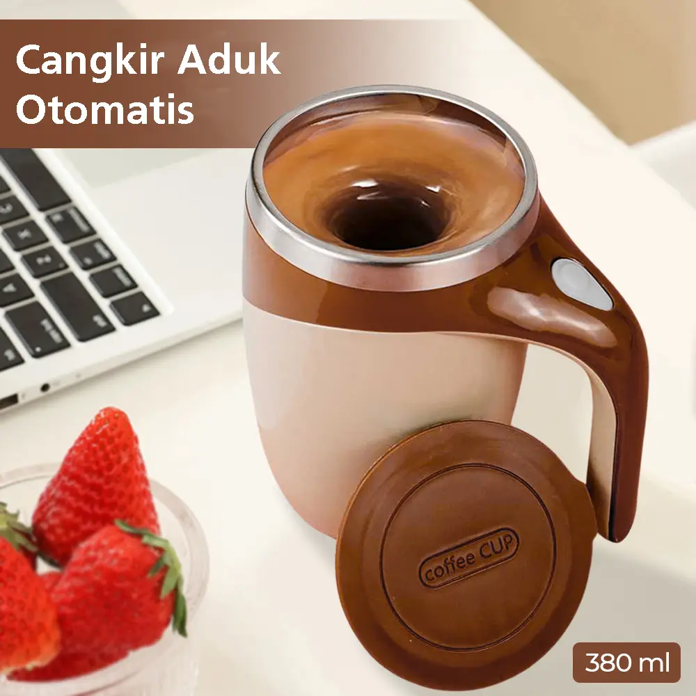FAZ-3 Ditim Cangkir Aduk Otomatis Baterai AAA Self Stirring Mug 380ml - HQ-630