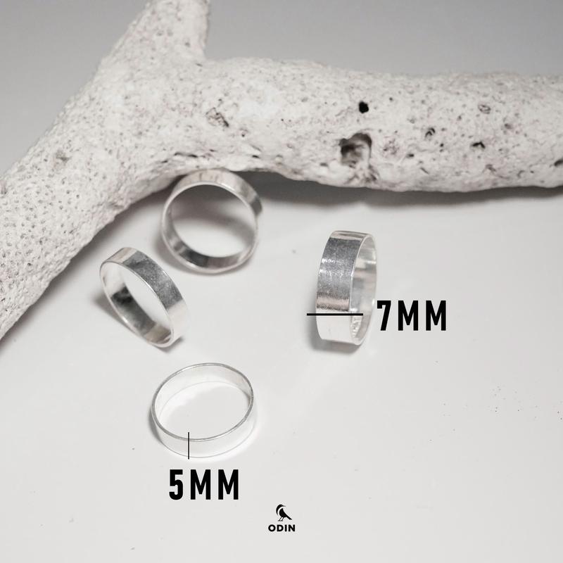 Nhẫn bạc nam nữ ODIN RAW - Phong cách basic tối giản - Bạc S925 nguyên chất - Tặng kèm box và nước rửa bạc