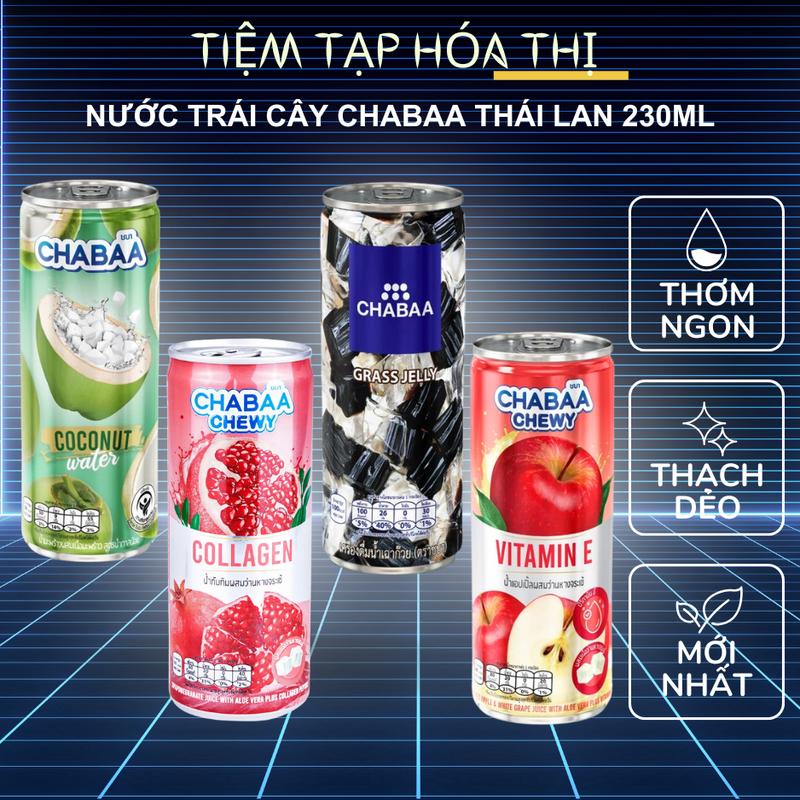 Thùng Nước Sương Sáo Chabaa Thái Lan 24 Lon x 230ml Có Thạch - Hàng Chuẩn Thái Food Ăn Vặt