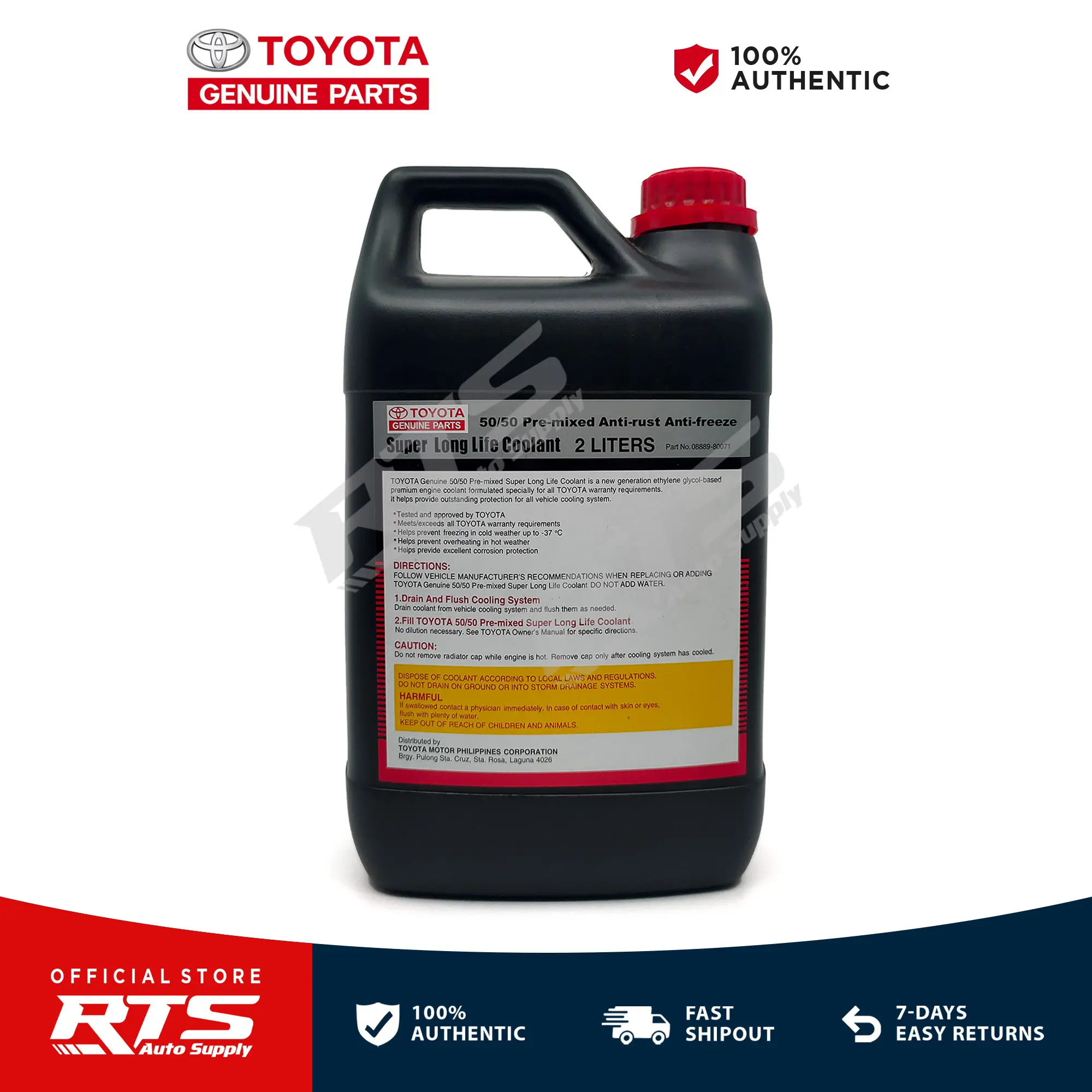 Toyota Genuine Coolant Pink Super Long Life Anti Rust and Anti Freeze ...