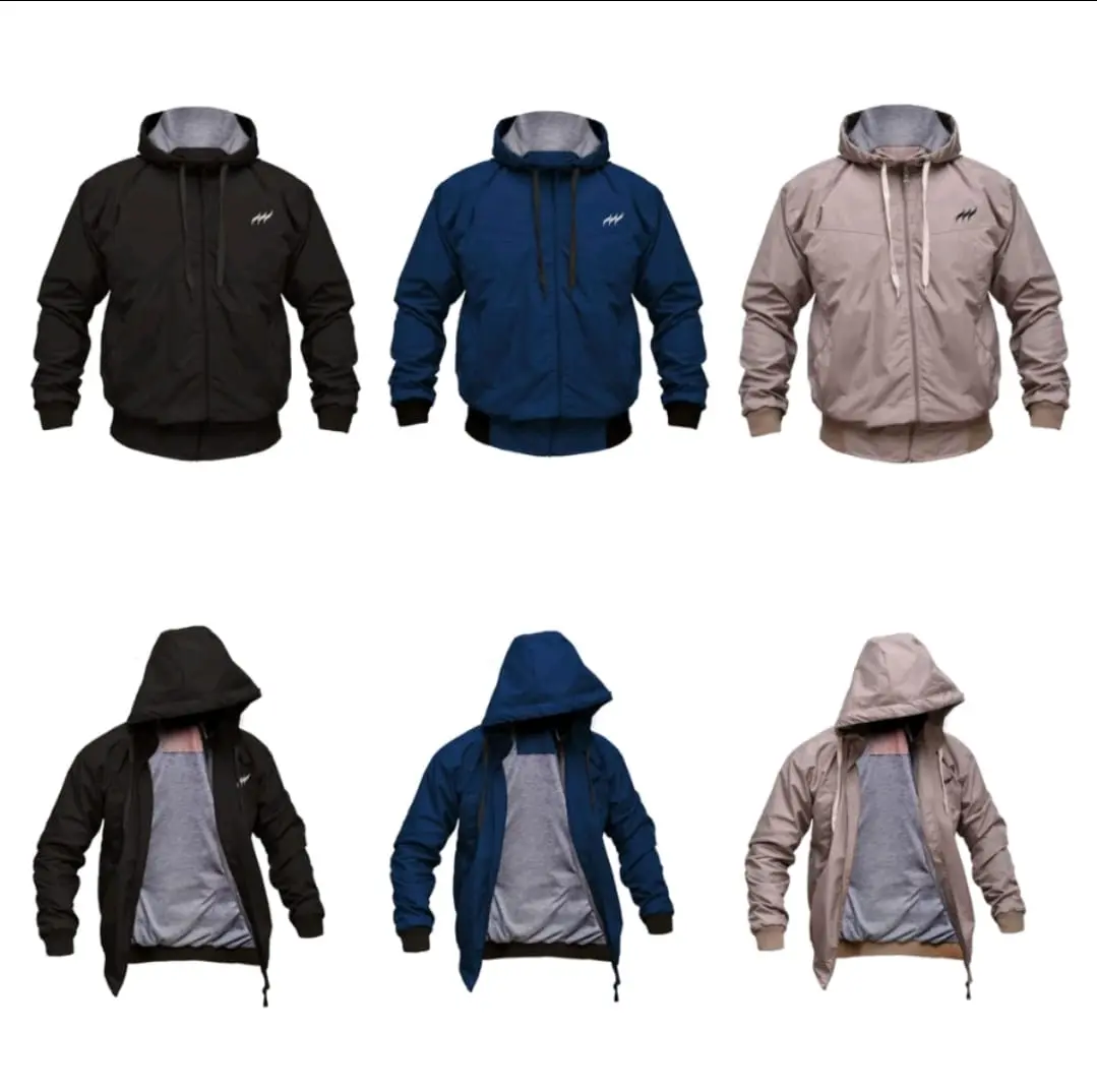 Jaket Kasual Waterproof BKRS 029 Jaket Parasut Bomber Unisex Pria Distro