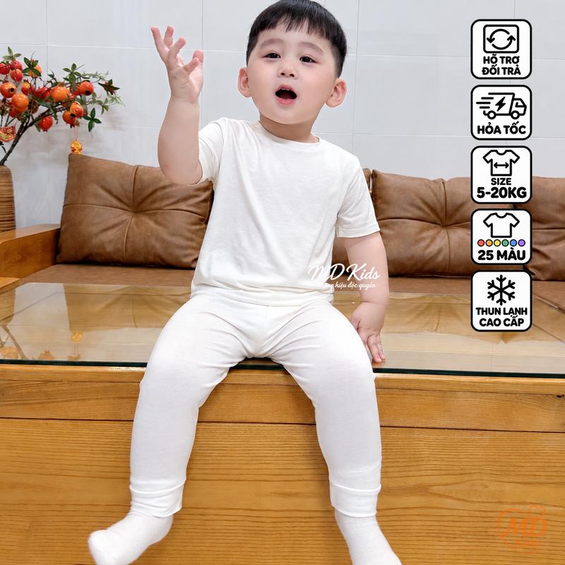 BỘ TAY NGắN QUẦN DÀI Thun Lạnh Cho Bé Trai Bé Gái 5-20kg, MDKids