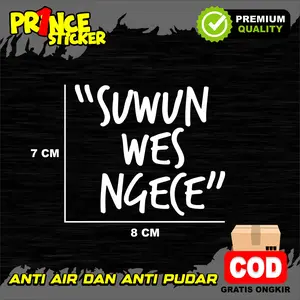CUTTING STICKER SUWUN WES NGECE STIKER TULISAN VARIASI HIASAN MOTOR MOBIL HELM LAPTOP HP