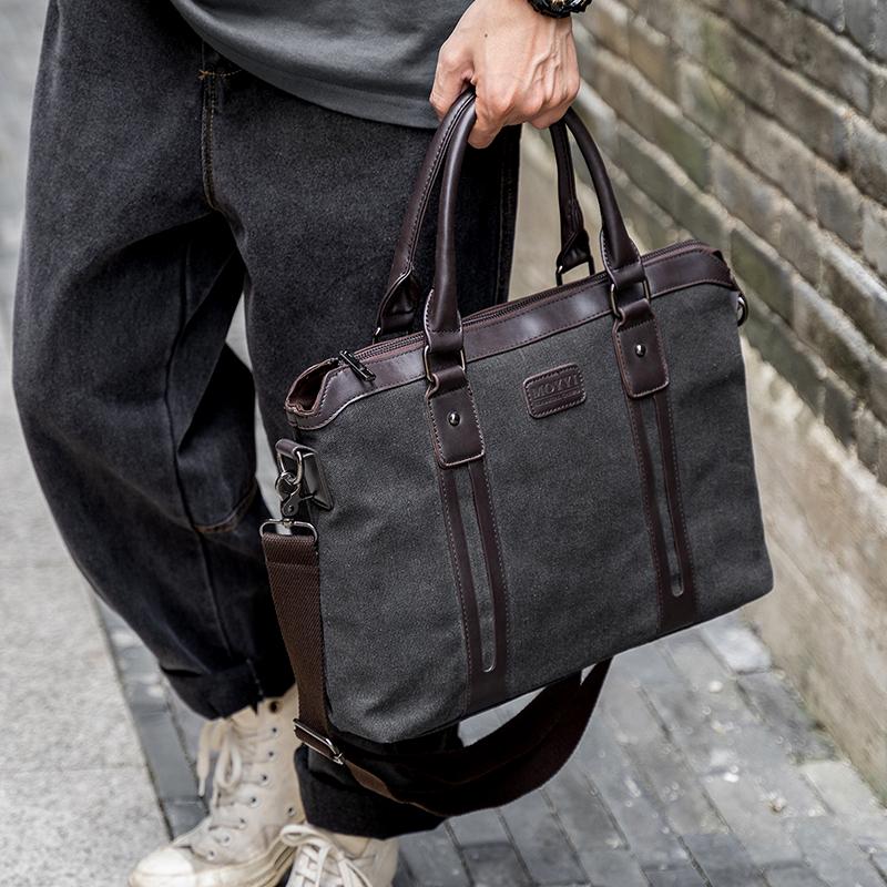 Product Introduction of Multi-function Canvas Men Bag Fashion Shoulder Bag for Men Business Casual Crossbody Messenger Bag Briefcase Travel Bags 23