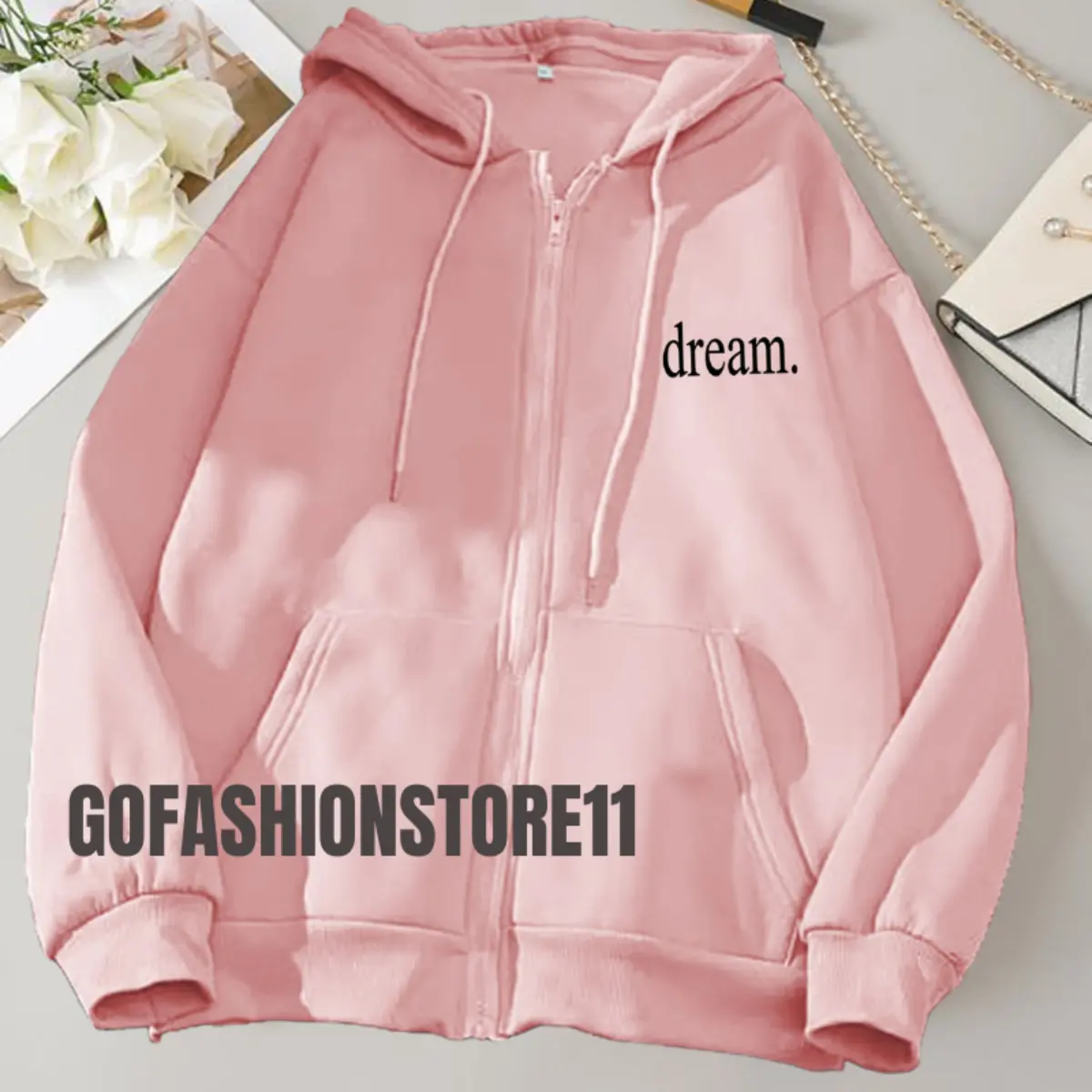 Jaket wanita resleting Dream size L XL XXL 3XL 4XL jaket hoodie wanita jaket wanita terbaru 2023 hoodie wanita korean style hoodie wanita tebal hoodie zipper wanita sweater resleting wanita sweater wanita remaja suiter wanita dewasa kekinian bisa COD-GFR