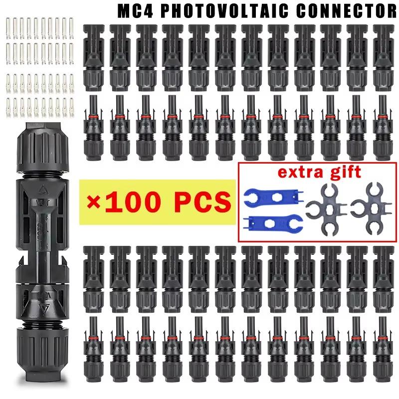 Product Introduction of 10/20/40/100/200/400Pcs Photovoltaic Solar Connector kit 1000V 30A connectors for solar panels PV/MC 2.5/4/6mm² 32