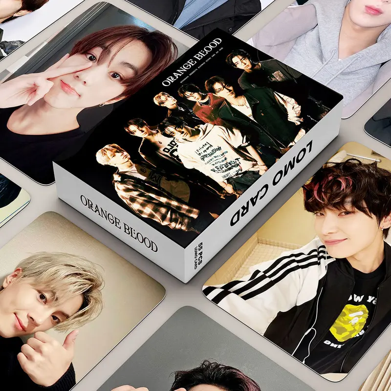 ENHYPEN Orange Blood Album Photocard Lomo Card, YANEN, 55 Cái / Hộp, Ảnh Thần Tượng Kpop Tự Làm, Hàng Có Sẵn 0