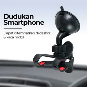 [TERMURAH] Lazy Holder HP Kaca Mobil Tripod Mount WF-329 Dudukan Kuat