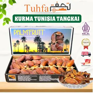 KURMA TUNISIA TANGKAI PALM FRUIT 500GR ORIGINAL - JENIS KURMA KERING CRUNCY RASA MANIS PAS