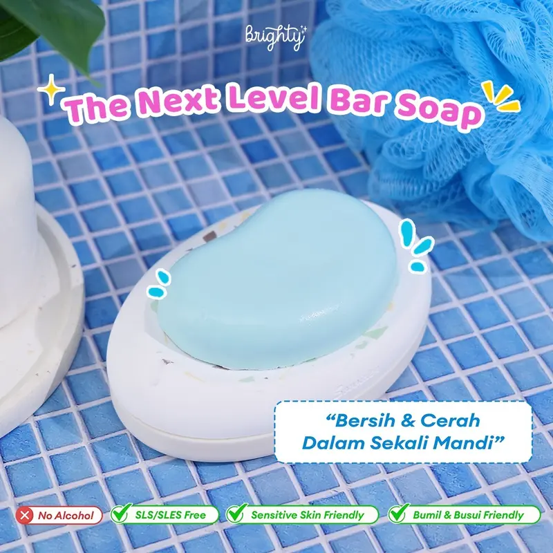 Brighty Glow & Bright Bar Soap Sabun Mandi Pencerah kulit hitam 5