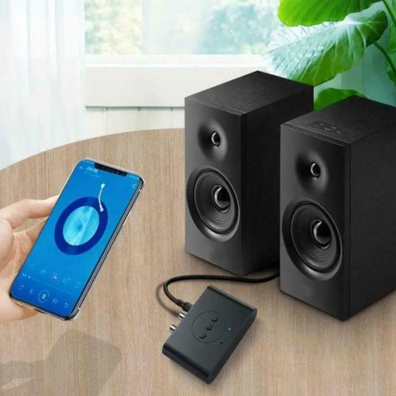 Audio Bluetooth 5.2 Receiver Adapter 3.5mm I Penghubung Bluetooth Speaker - Black 5