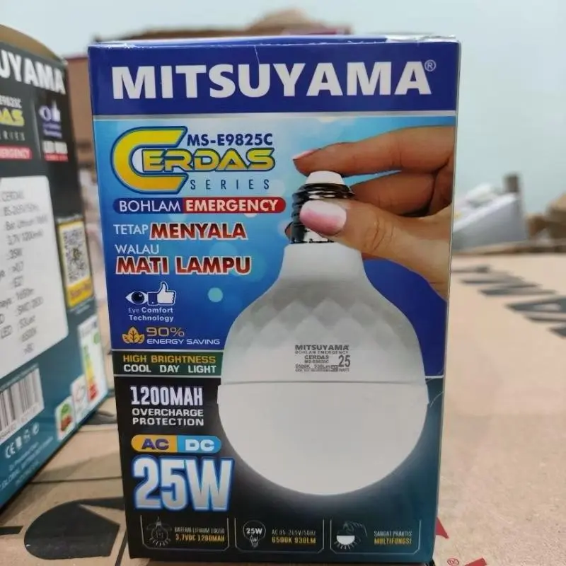 BOHLAM EMERGENCY LED 35WATT MITSUYAMA MS-E9835C CERDAS SERIES TETAP MENYALA WALAU MATI LAMPU 1