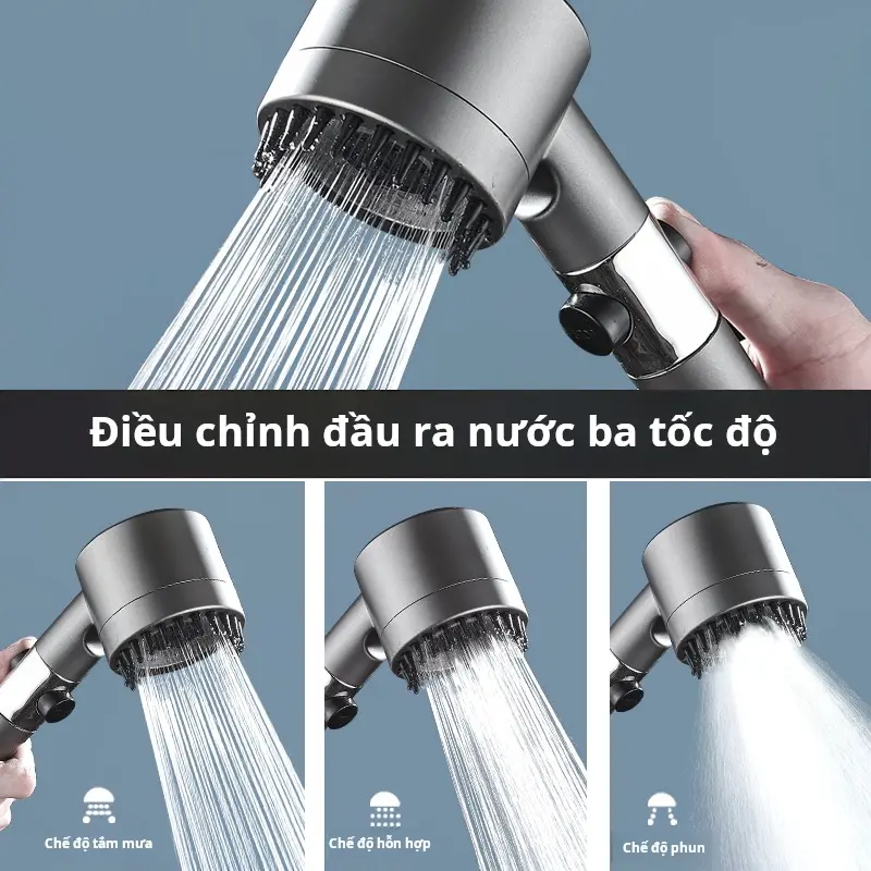 Vòi hoa sen điều áp, đầu vòi hoa sen, bộ vòi hoa sen, đầu vòi hoa sen Cầm Tay Thích hợp cho bồn tắm gia đình, đầu vòi hoa sen trong phòng tắm 3