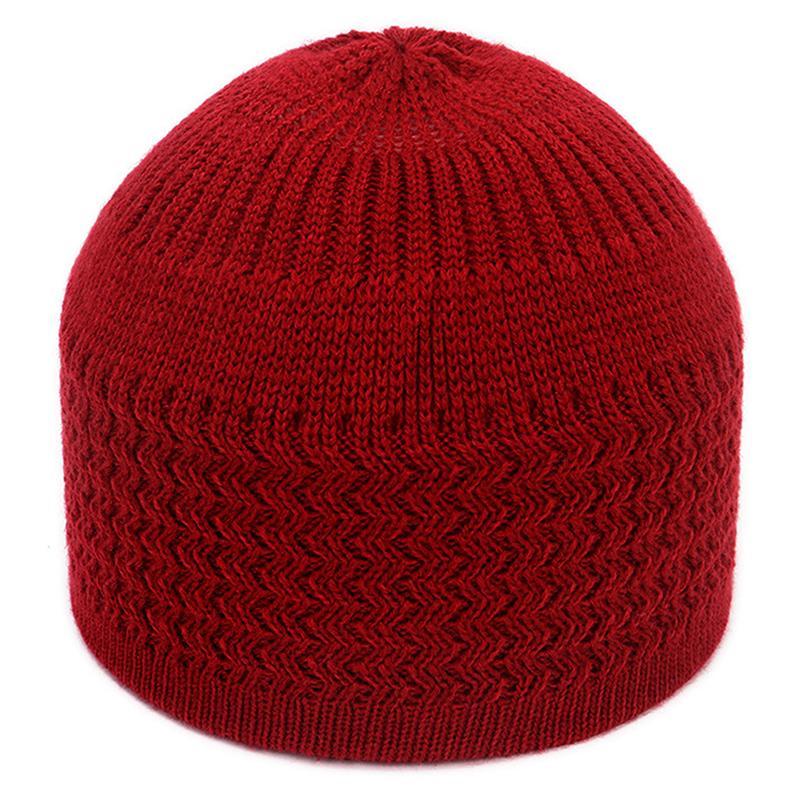 Product Introduction of [Feeling Youth] 1pc Unisex Warm Hat Knitted Hats Men's and Women's Wave Jacquard Neutral Dome Wrap Head Cap 20