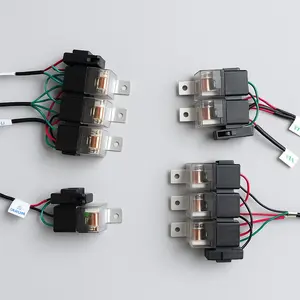 Relay Klakson Projie Biled DLL 12V 1set LED Besar Car Lampu dengan Fuse Sekring Aman untuk Kelistrikan 1-4 Channel