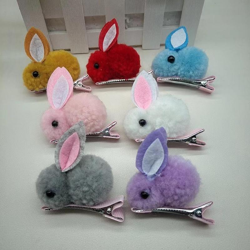 1pc Cute Little Plush Rabbit Hair Clip Hairpin Cartoon Funny - TikTok ...