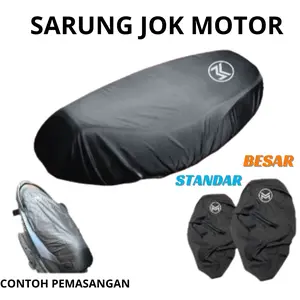 SARUNG JOK MOTOR COVER PELINDUNG JOK ANTI AIR COVER JOK MOTOR HITAM POLOS ORIGINAL MOSCOW GOOD QUALITY UNIVERSAL