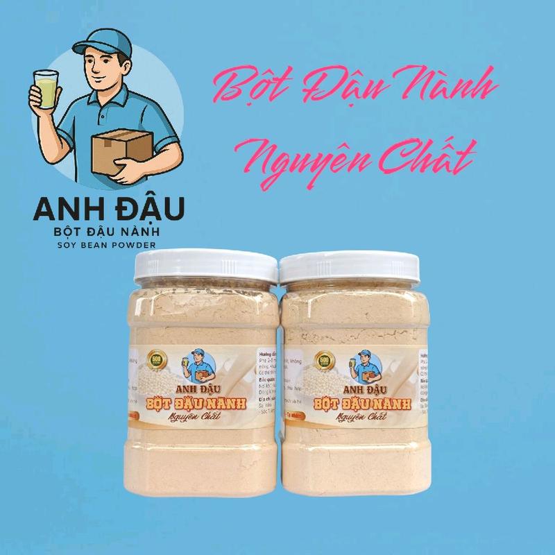  Combo 2 Bột Đậu Nành Anh Đậu Hộp 500g Bột Đậu Rang Nguyên Chất 