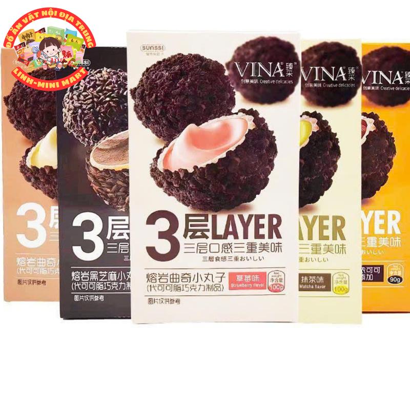 Bánh Franzzi viên bọc socola nhân chảy hộp 100g Chocolate