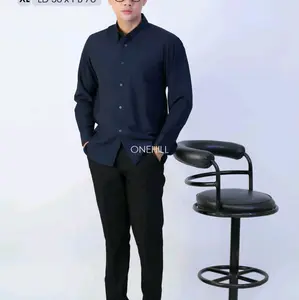 kemeja alisan kemeja premium polos lengan panjang Kerja Distro Dewasa Pria Slimfit Casual Hitam Formal Katun Top Keren
