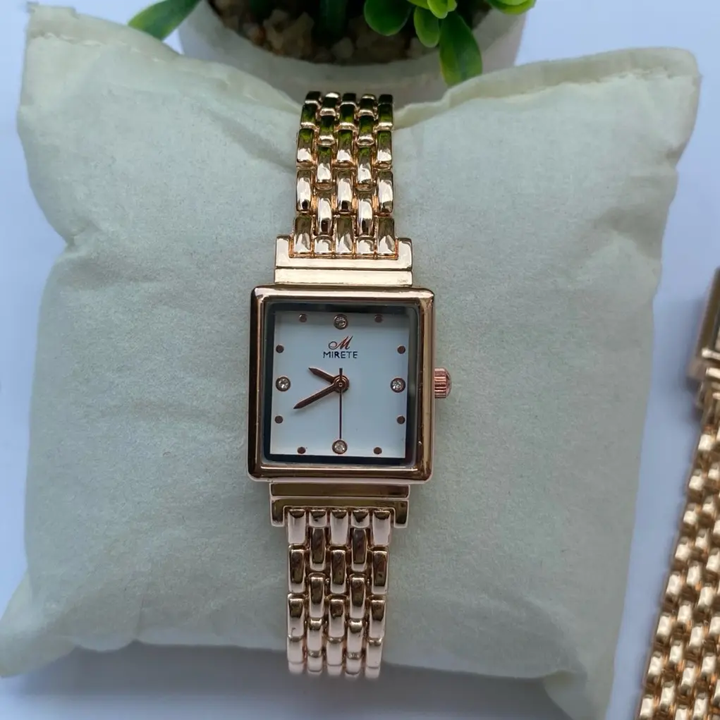 Jam tangan wanita mirete persegi Rt Stainless Stell