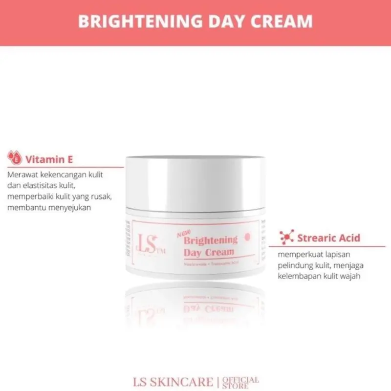 2 Paket LS Skincare DAY & NIGHT Brightening BOOSTER Glowing Dalam 3 Hari BPOM 2