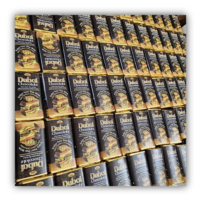 COKLAT VIRAL ALA  280 GRAM KUNAFA MERK DG GREENTEA WITH MEDE CRISPY kunafe coklat lebaran   Food Snacks Cemilan chocolates dubai 5