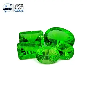 AM ~ Batu Permata Green Moldavite Cutting Emerald Octagon Cabochon
