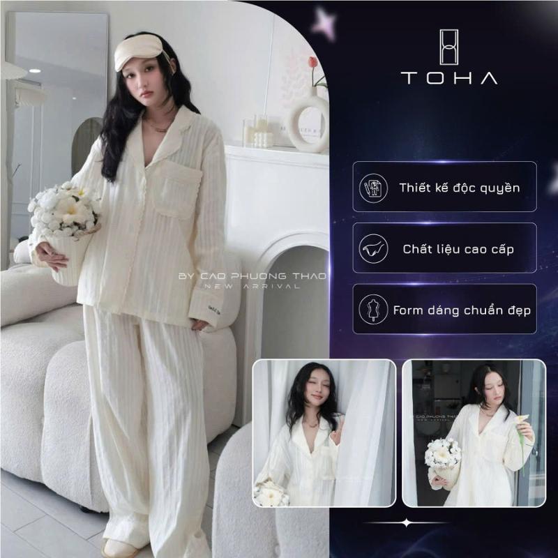 [BESTSELLER] Toha Homewear Bộ Đồ Ngủ Kẻ Sọc Pijama Nữ Form Siêu Rộng Until Tomorrow