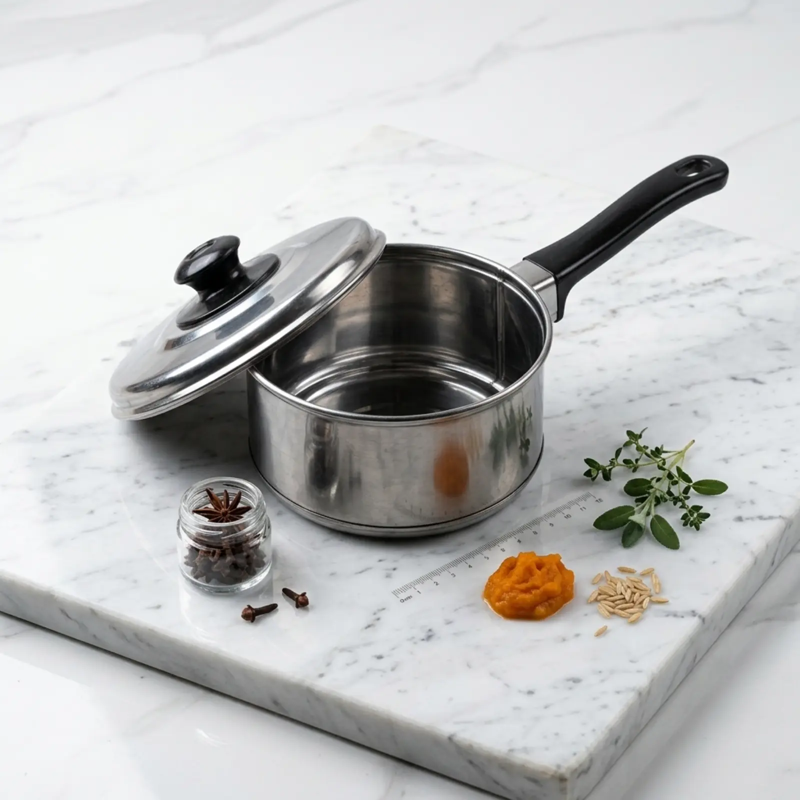 Panci Susu MPASI Stainless Steel 14cm Gratis Tutup Panci Rebus Mie Mini Serbaguna Murah